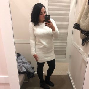 LOFT Snow White fuzzy sweater dress